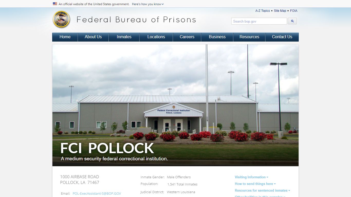 FCI Pollock - Federal Bureau of Prisons